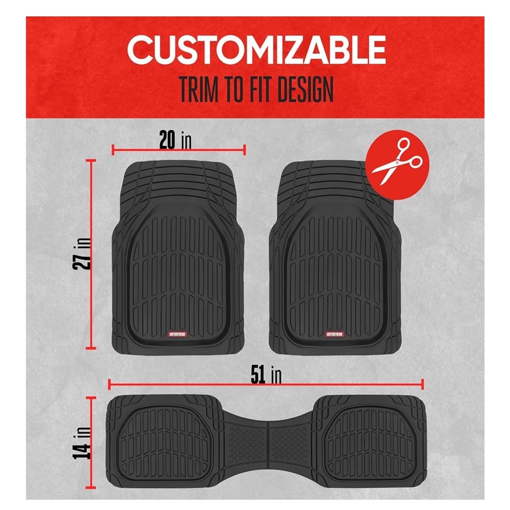 Customizable Black Car Floor Mats
